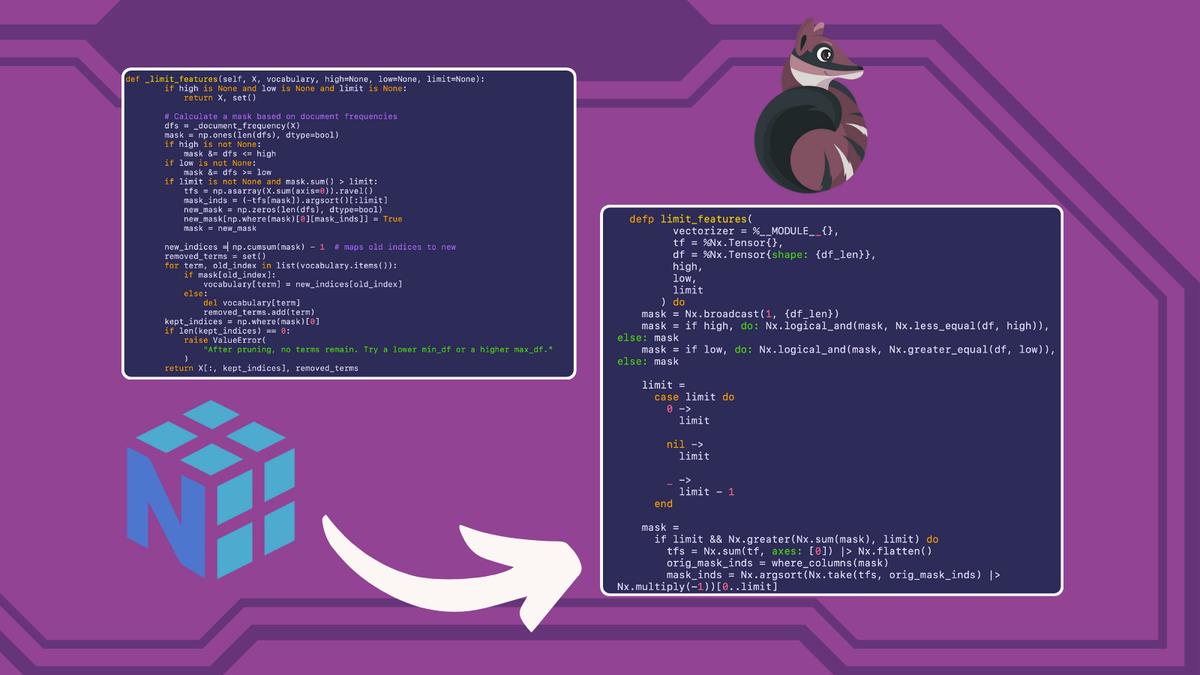 Python NumPy to Elixir-Nx